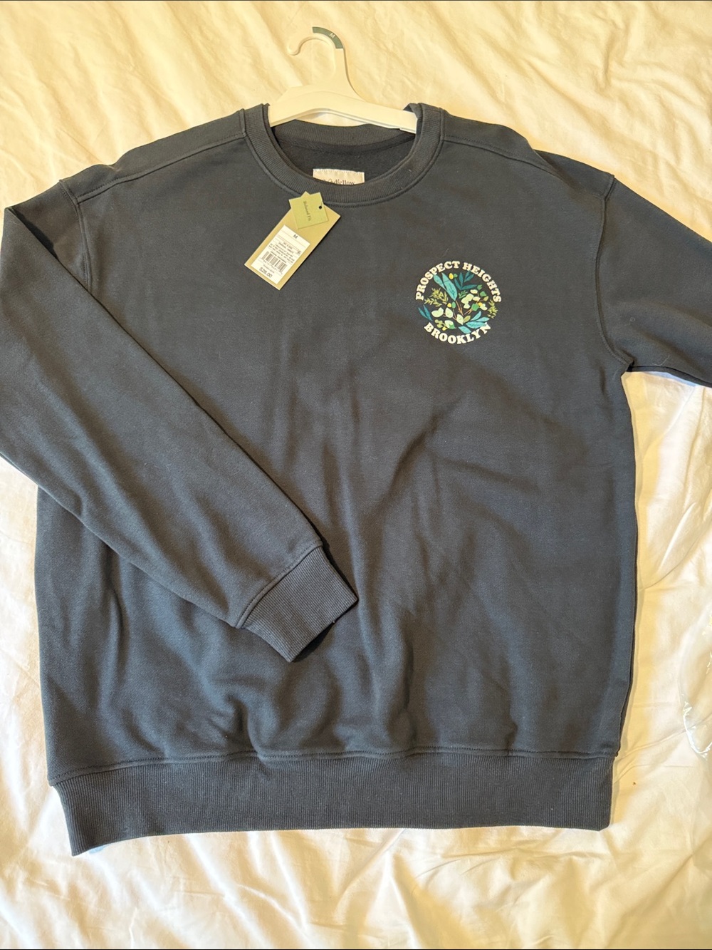 Goodfellow & Co Charcoal Crewneck Sweatshirt Prospect Hts Brooklyn Med NWT